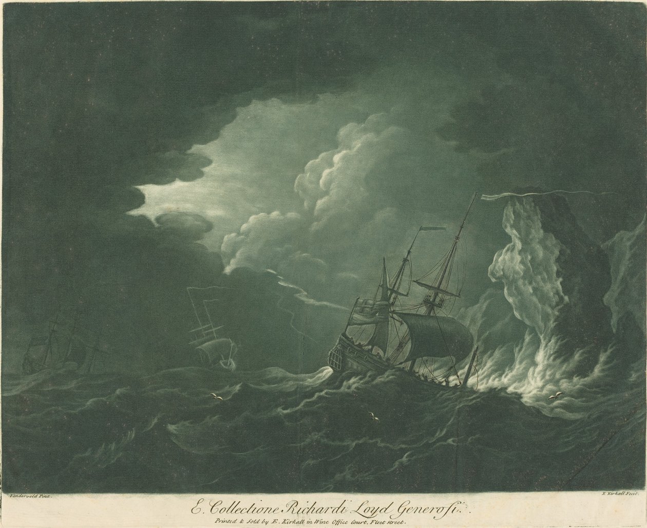 Lähetyskohtaus Richard Lloydin kokoelmasta, 1720-luku. tekijältä Elisha Kirkall