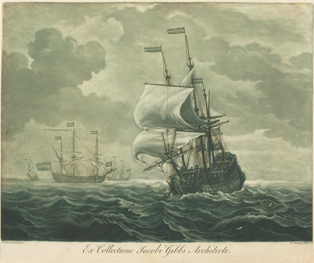 Toimituskohtaus Jacob Gibbsin kokoelmasta tekijältä Elisha Kirkall after Willem van de Velde the Elder