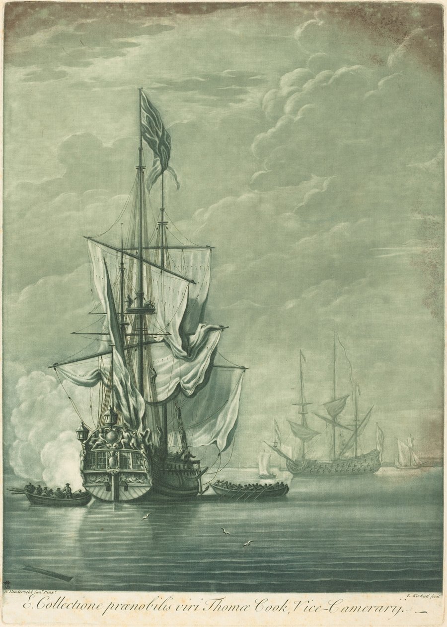 Toimituskohtaus Thomas Cookin kokoelmasta tekijältä Elisha Kirkall after Willem van de Velde the Elder