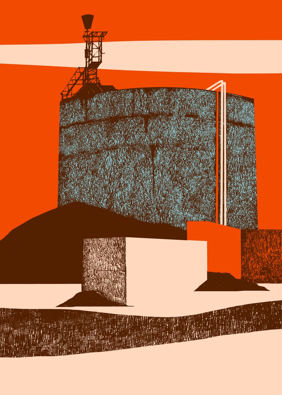 Kontti, 2014 (silkkipainatus) tekijältä Eliza Southwood