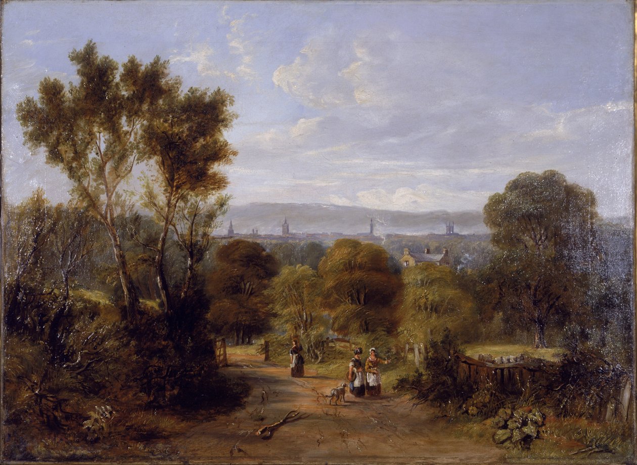 Näkymä Jesmondissa, n. 1845 tekijältä Elizabeth Burdon Sanderson