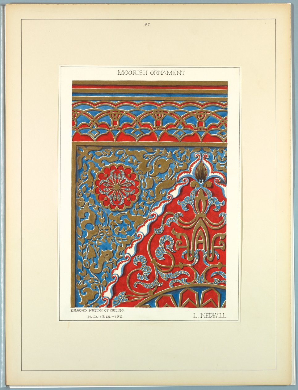 Historiallinen koriste, n. 1900 tekijältä Elizabeth A. Nedwill