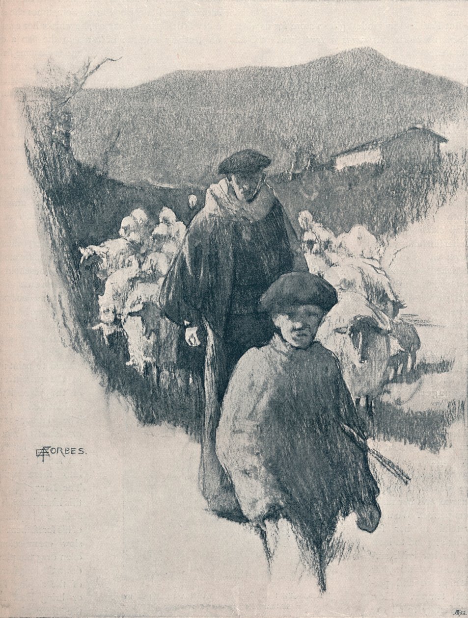 "Pyreneiden paimen", 1800-luku tekijältä Elizabeth Adela Forbes