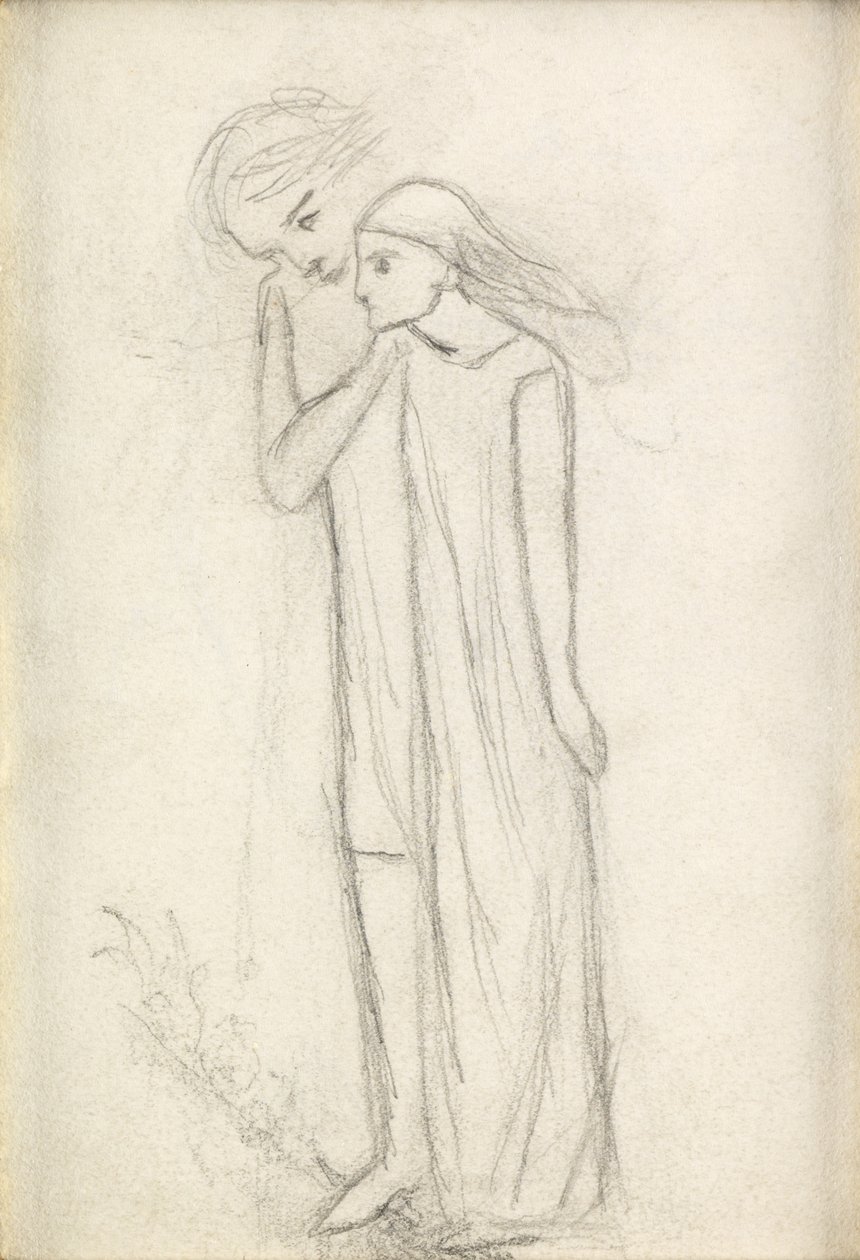 Kaunis nainen ilman armoa, n. 1855 tekijältä Elizabeth Eleanor Siddal