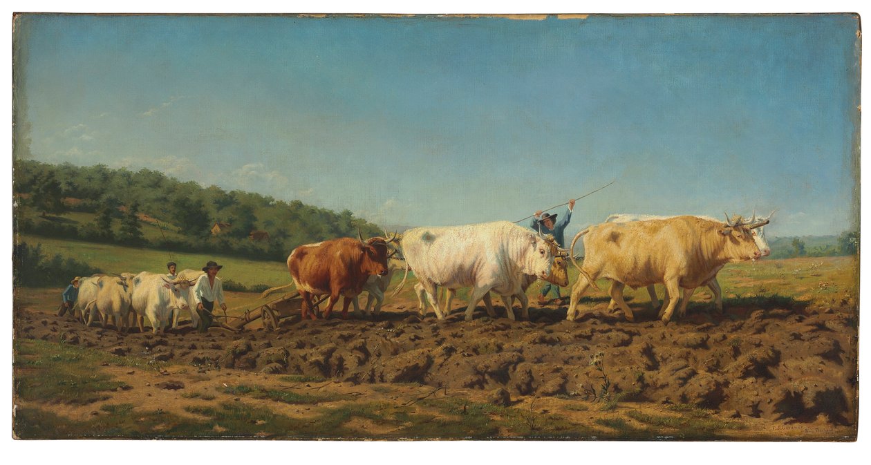 Kyntö Nivernaisissa (kutsutaan myös ensimmäiseksi pukeutumiseksi) tekijältä Elizabeth Jane Gardner Bouguereau