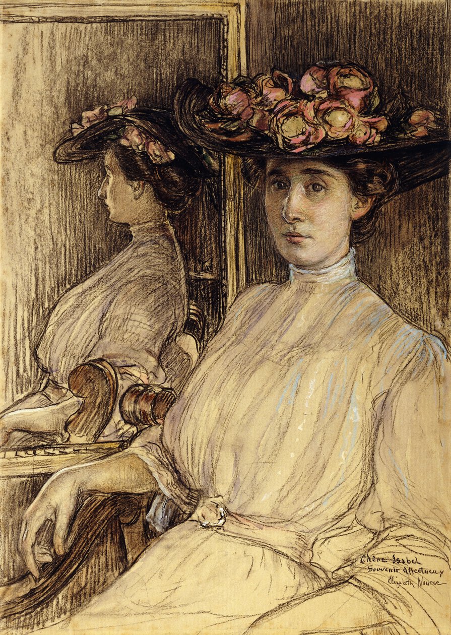 Muotokuvapiirros neiti Palmerista tekijältä Elizabeth Nourse