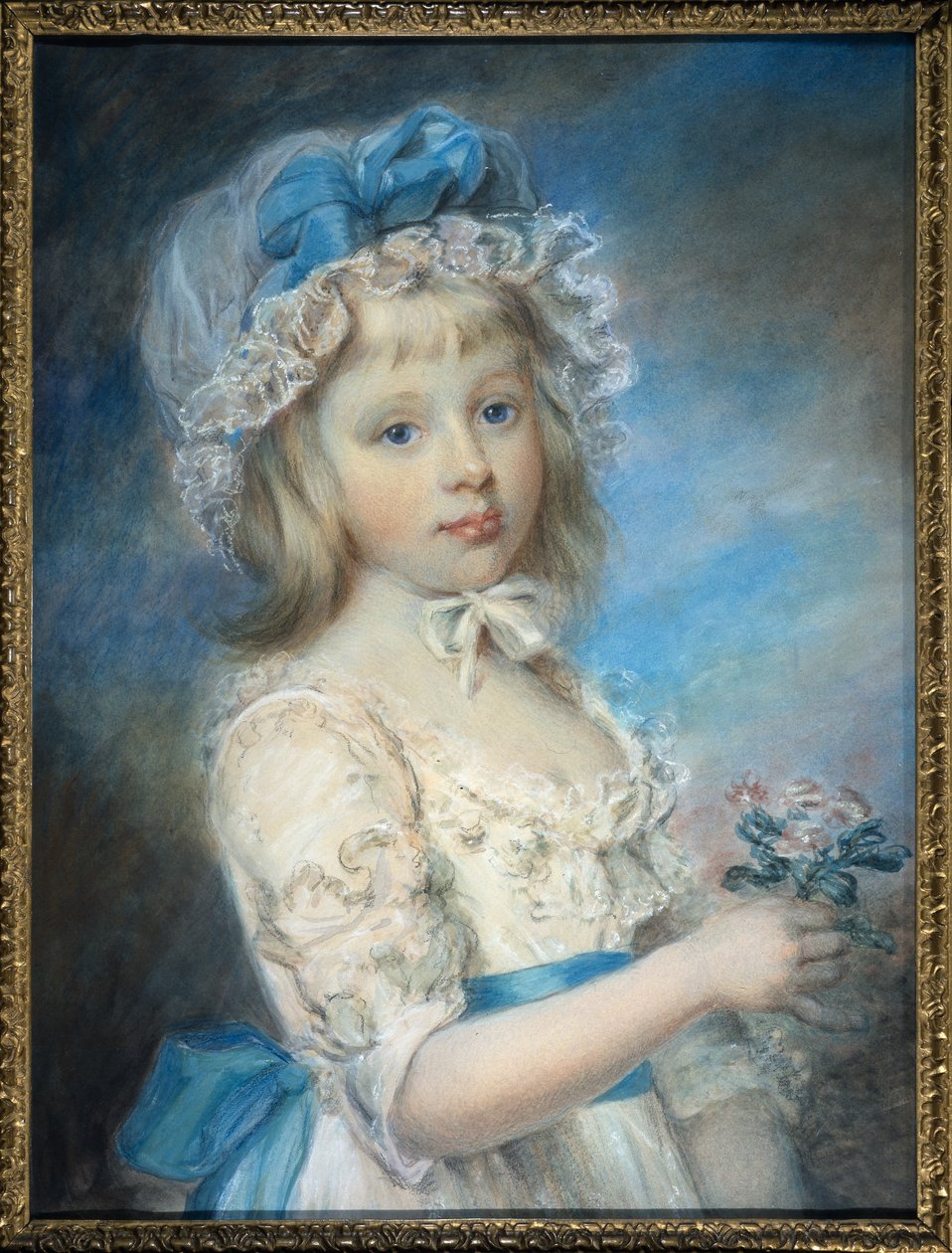 Lady Georgiana Cavendishin muotokuva (akvarelli ja liitu paperille) tekijältä Elizabeth Royal