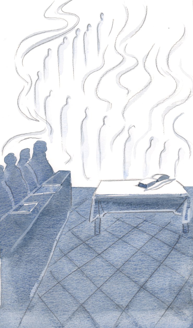 Enkelit kaikuivat veljien nöyriä lauluja, heidän palvontaansa kietoutuneena iloon ja kirkkaisiin lipuihin, 2000 (paperilla) tekijältä Elizabeth Wang