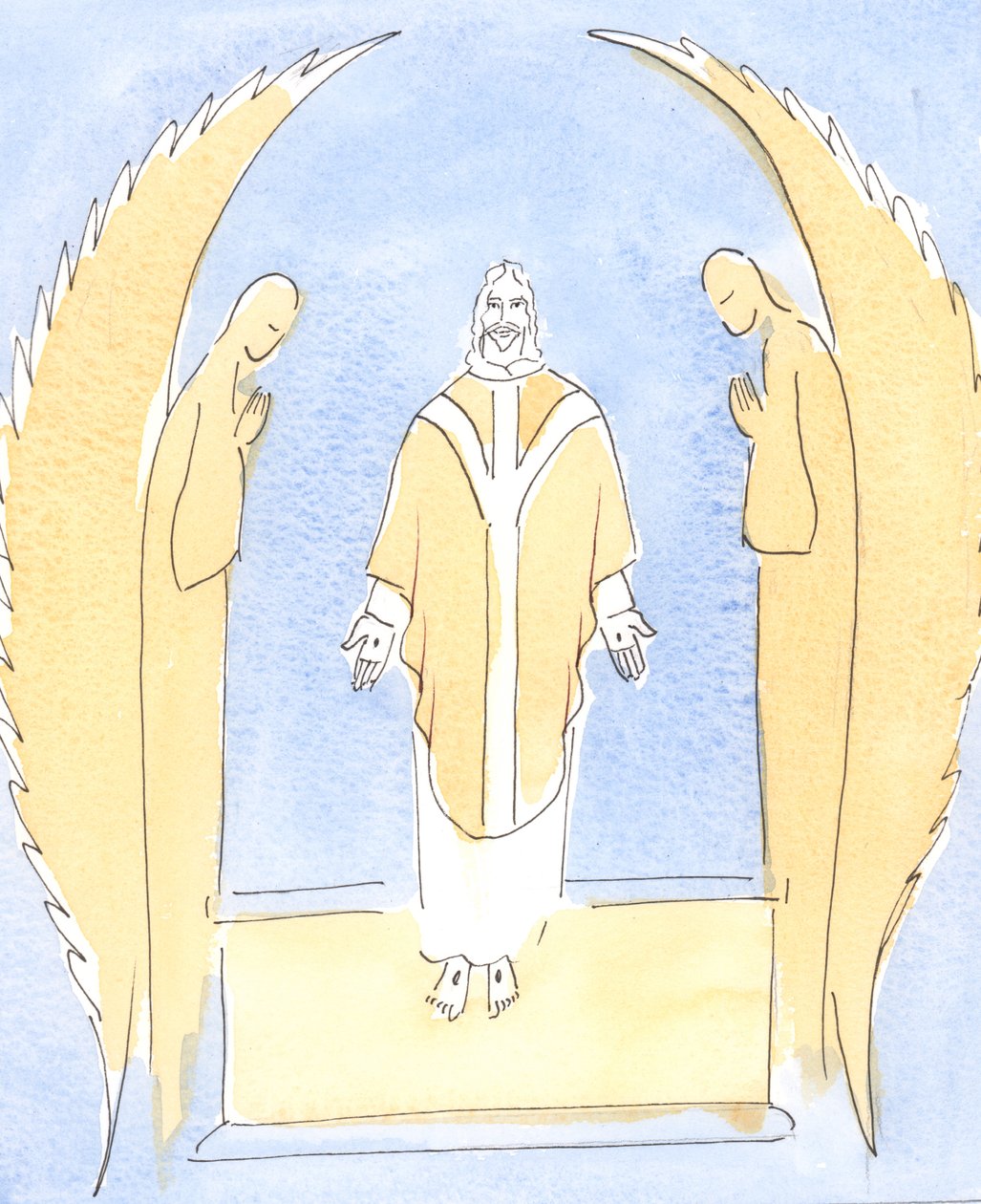 Jokaisessa messussa Jeesus Kristus esitetään edessämme, suuri Ylimmäinen Pappimme, joka rukoilee puolestamme taivaallisen Isänsä luona, 2004 (paperilla) tekijältä Elizabeth Wang