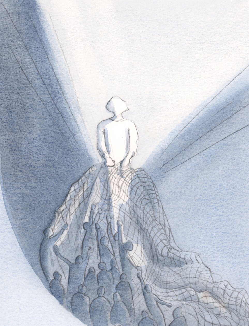 Messussa Jeesus vetää kalastajan tavoin valtakuntaansa ne, jotka rakastavat Häntä, 2001 (paperilla) tekijältä Elizabeth Wang