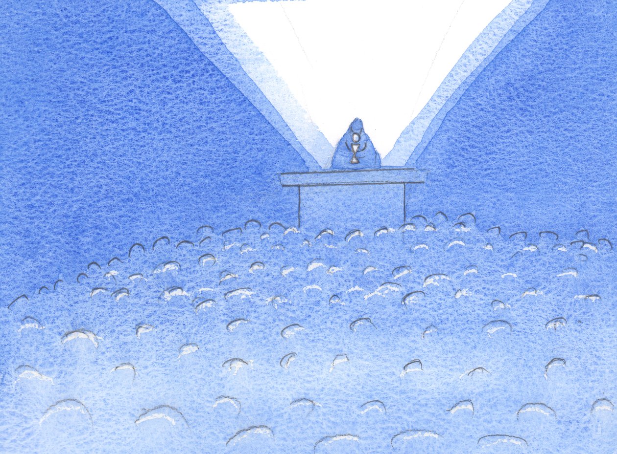 Juhlamme ytimessä on pyhän uhrin uhraus, jonka kautta Kristus rukoilee ja sovittaa puolestamme, 2002 (paperilla) tekijältä Elizabeth Wang