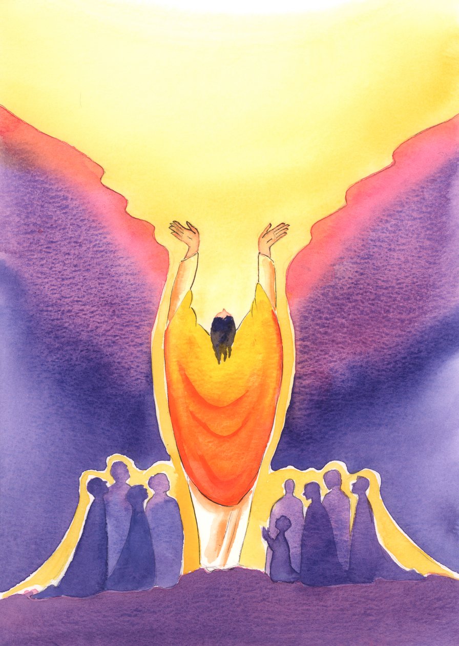 Koska Jeesus Kristus on niin Jumala kuin ihminen, ja läsnä keskuudessamme messussa, 2003 (paperilla) tekijältä Elizabeth Wang