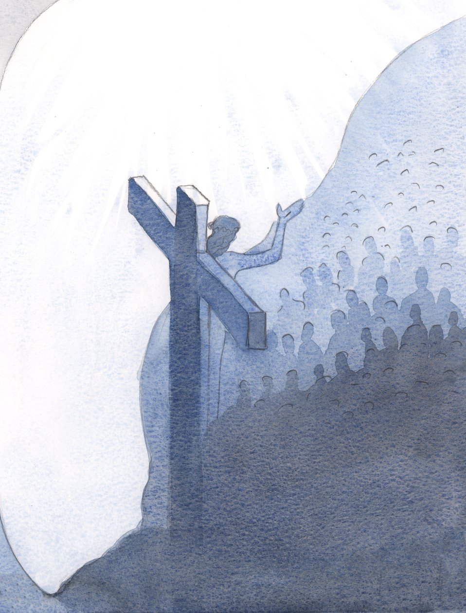 Jumalallisella myötätuntollaan ja solidaarisuudestaan omalle kansalleen maan päällä Kristus peitti koko ihmiskunnan synnit., 2001 (paperilla) tekijältä Elizabeth Wang