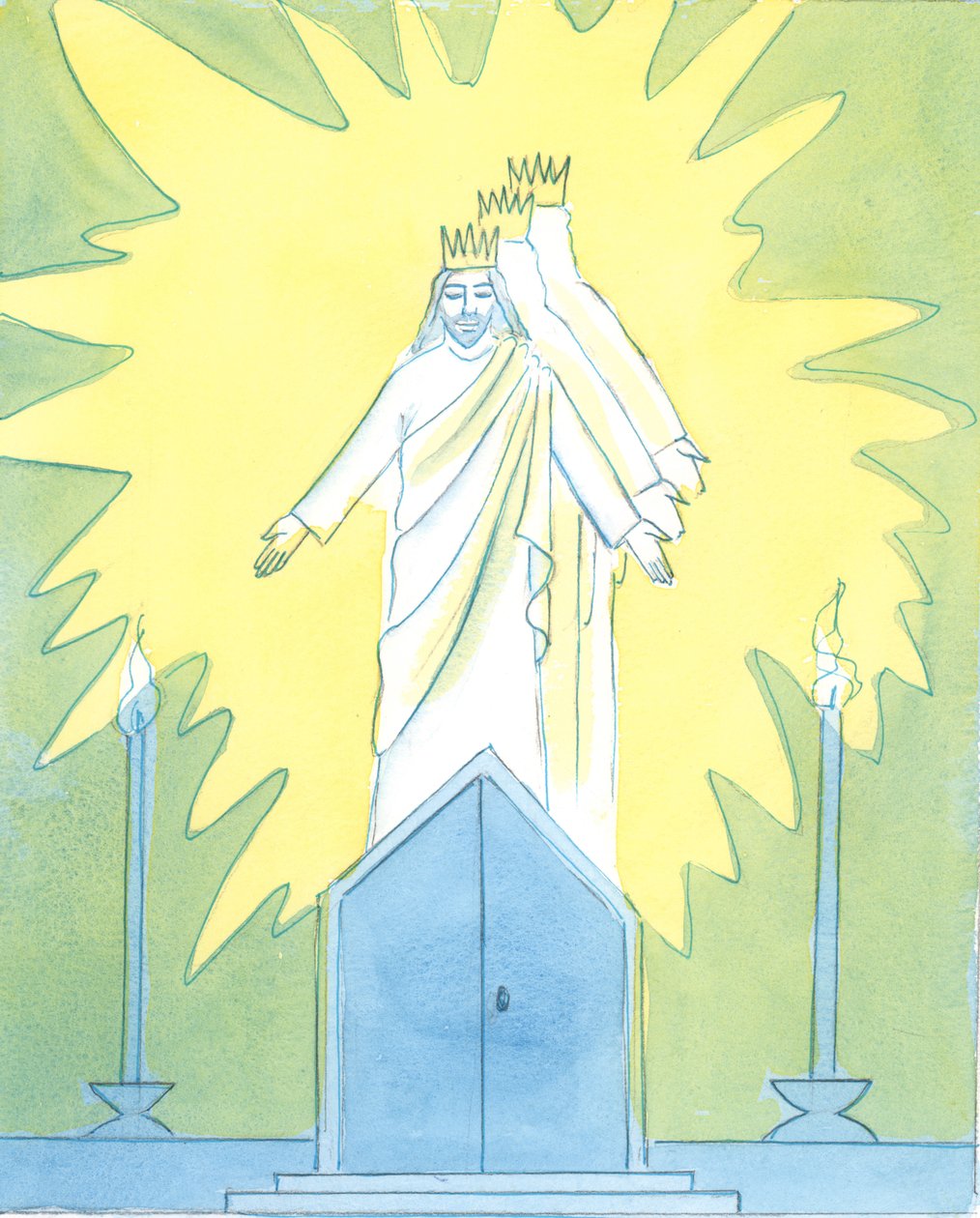 Kristus on mielissään omistautumisestamme Hänelle tabernaakkelissa, 2003 (paperilla) tekijältä Elizabeth Wang