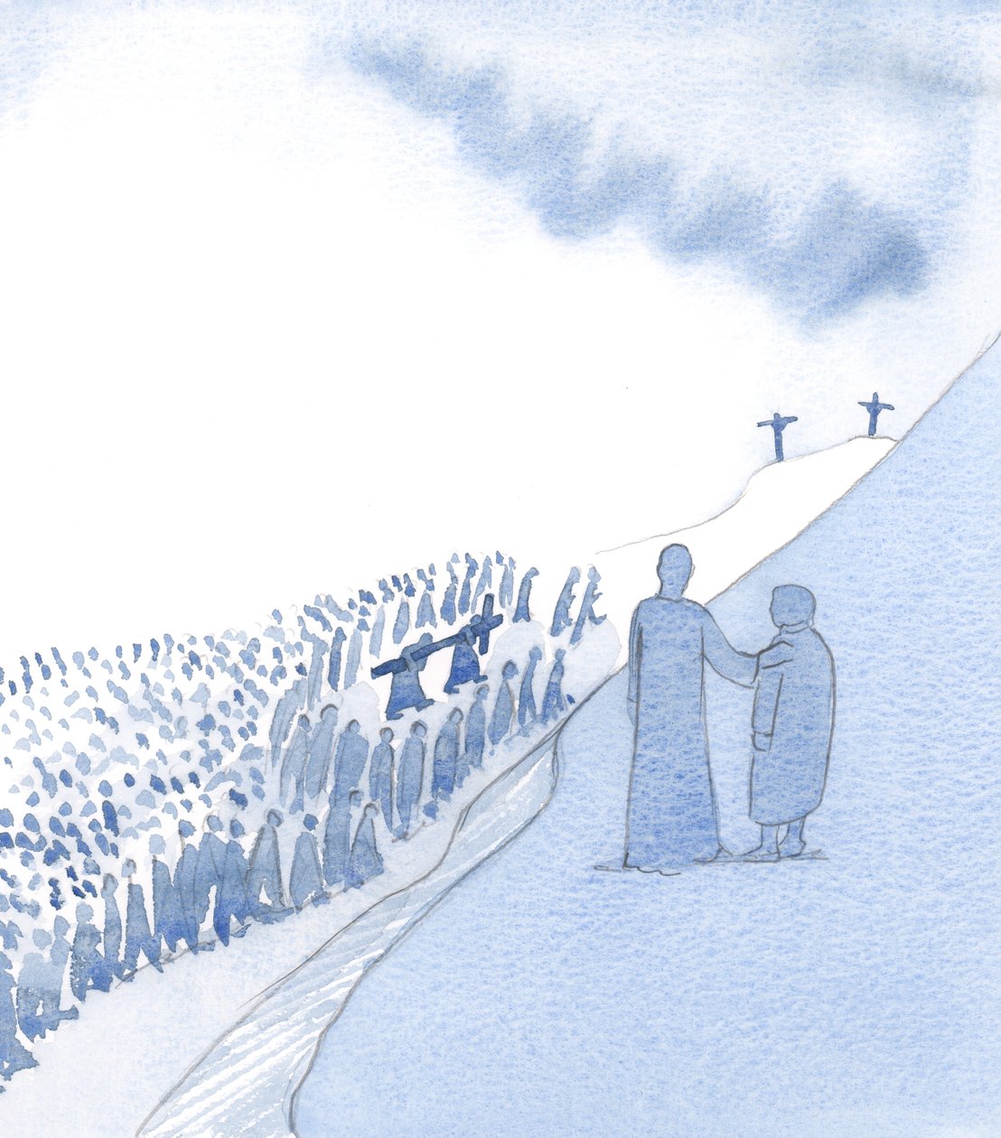 Kristus katsoo hellästi muistoamme Hänen pyhästä kärsimyksestään. Hän rakastaa omistautumistamme ja näkee kuinka edistymme nöyryydessä., 2000 (paperilla) tekijältä Elizabeth Wang