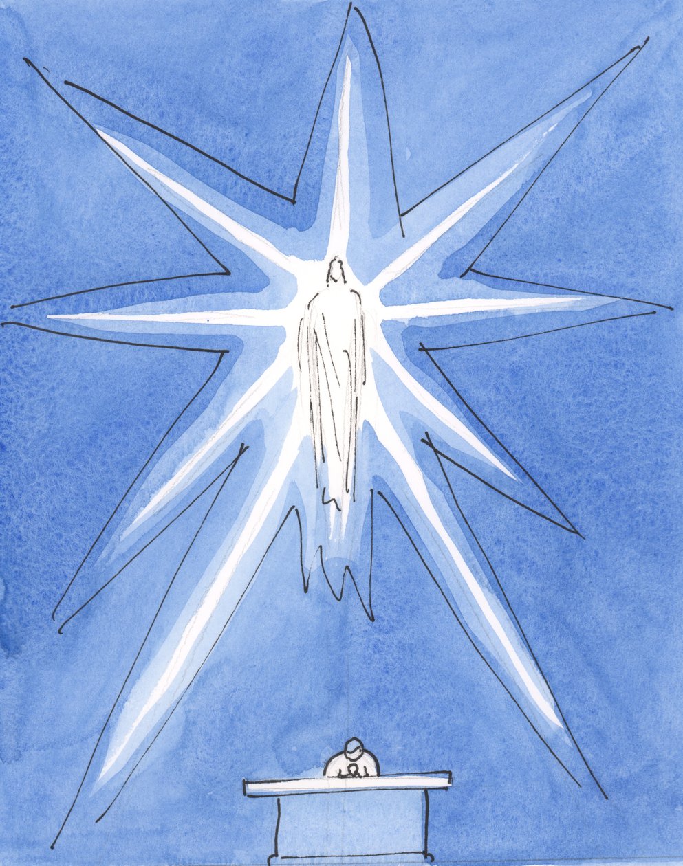 Kristus, meidän Jumalamme, on todella läsnä kanssamme, kirkkaudessaan, vihkimisessä, pyhyyden liekeissä, 2004 (paperilla) tekijältä Elizabeth Wang