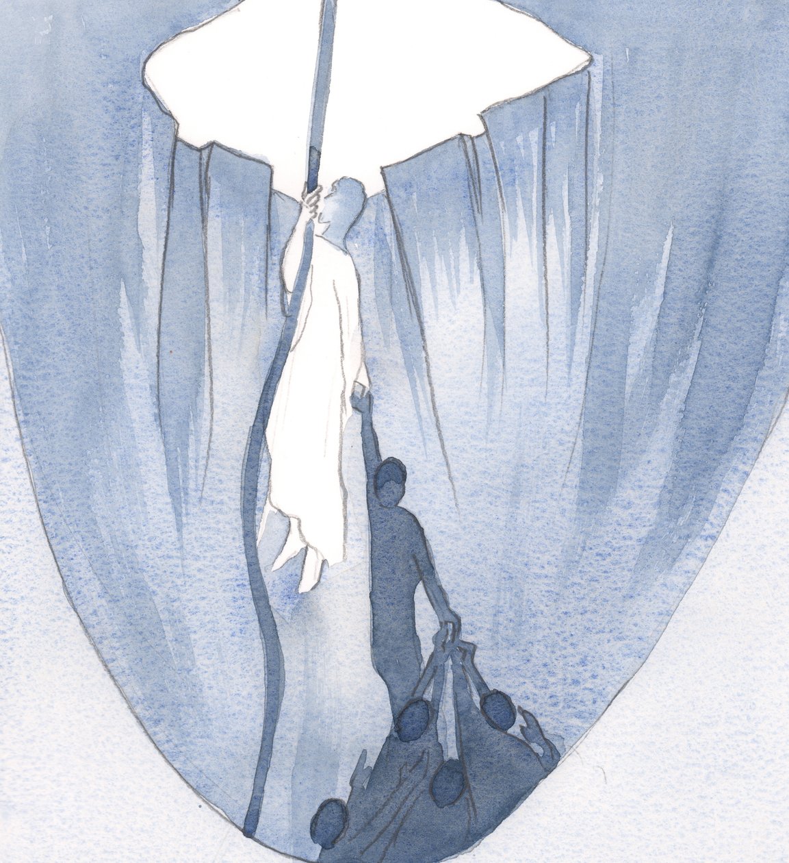 Kristus osoitti minulle, että kun minä pidän kiinni Hänestä, toiset pitävät kiinni minusta. Kuinka monet ihmiset luottavat minuun, kuten minä luotan Häneen!, 2001 (w/c paperilla) tekijältä Elizabeth Wang