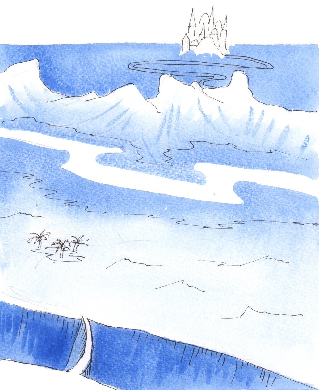 Jokaisen Kristuksen ystävän on kuljettava matka, ennen kuin hän pääsee taivaaseen, 2005 (akvarelli paperille). tekijältä Elizabeth Wang