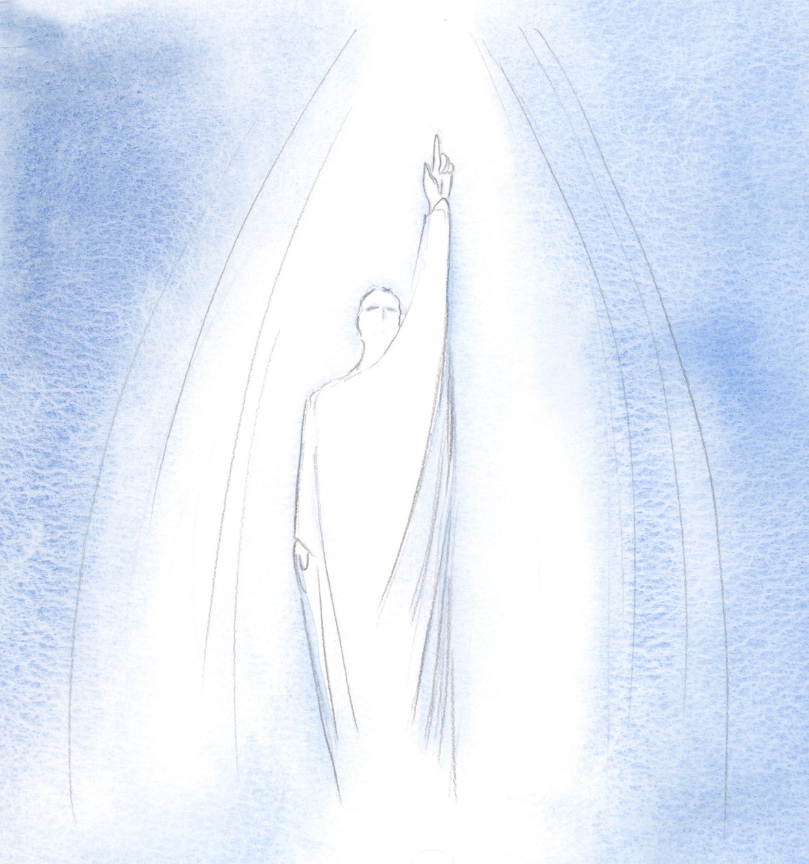 Hän suuntasi kaikki rukoukseni Isälle ja kehotti minua seuraamaan Hänen tietä Jumalan Sydämeen., 2001 (paperilla) tekijältä Elizabeth Wang