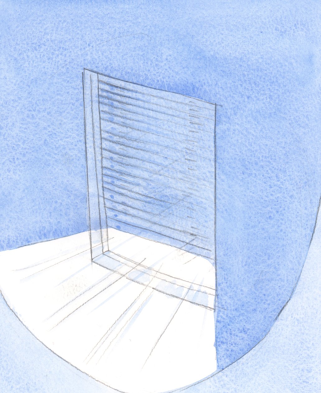 Olipa sielumme "ikkuna" kuinka kirkkaaksi kiillotettu tahansa, jos pidämme suljin puolisuljettuna, suljemme pois Jumalan, valomme., 2001 (paperilla) tekijältä Elizabeth Wang