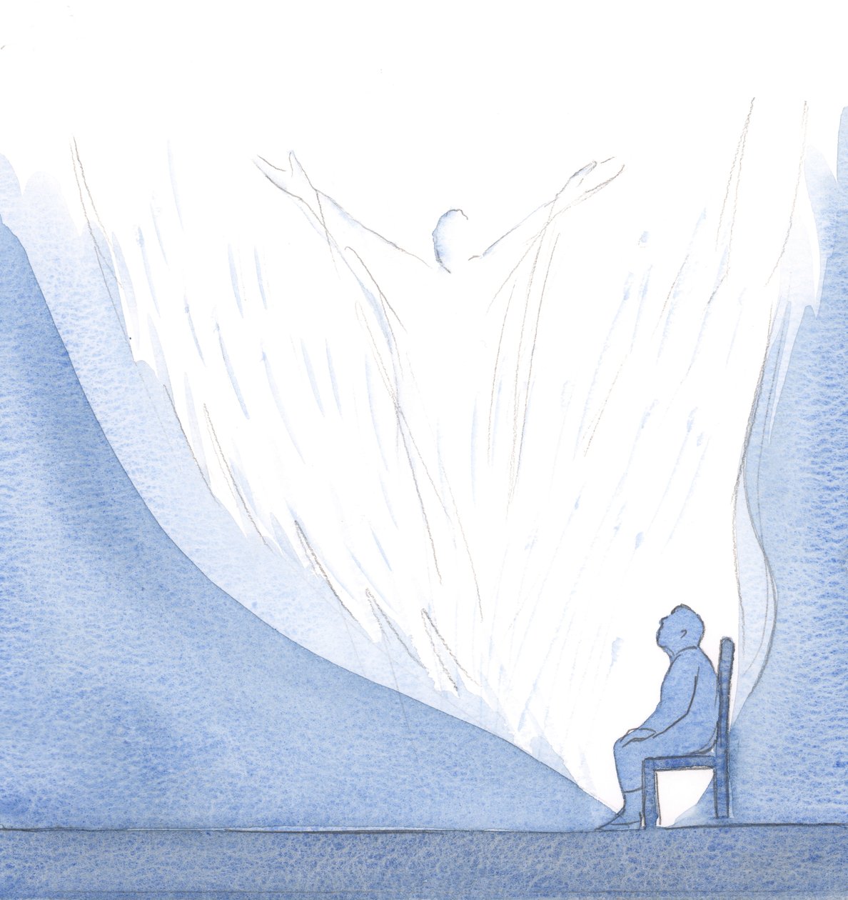 Istuin sieluni viereen - ikään kuin - uhraten Kristuksen omaa kunniaa Isälle ylistykseen ja palvontaan., 2001 (paperilla) tekijältä Elizabeth Wang
