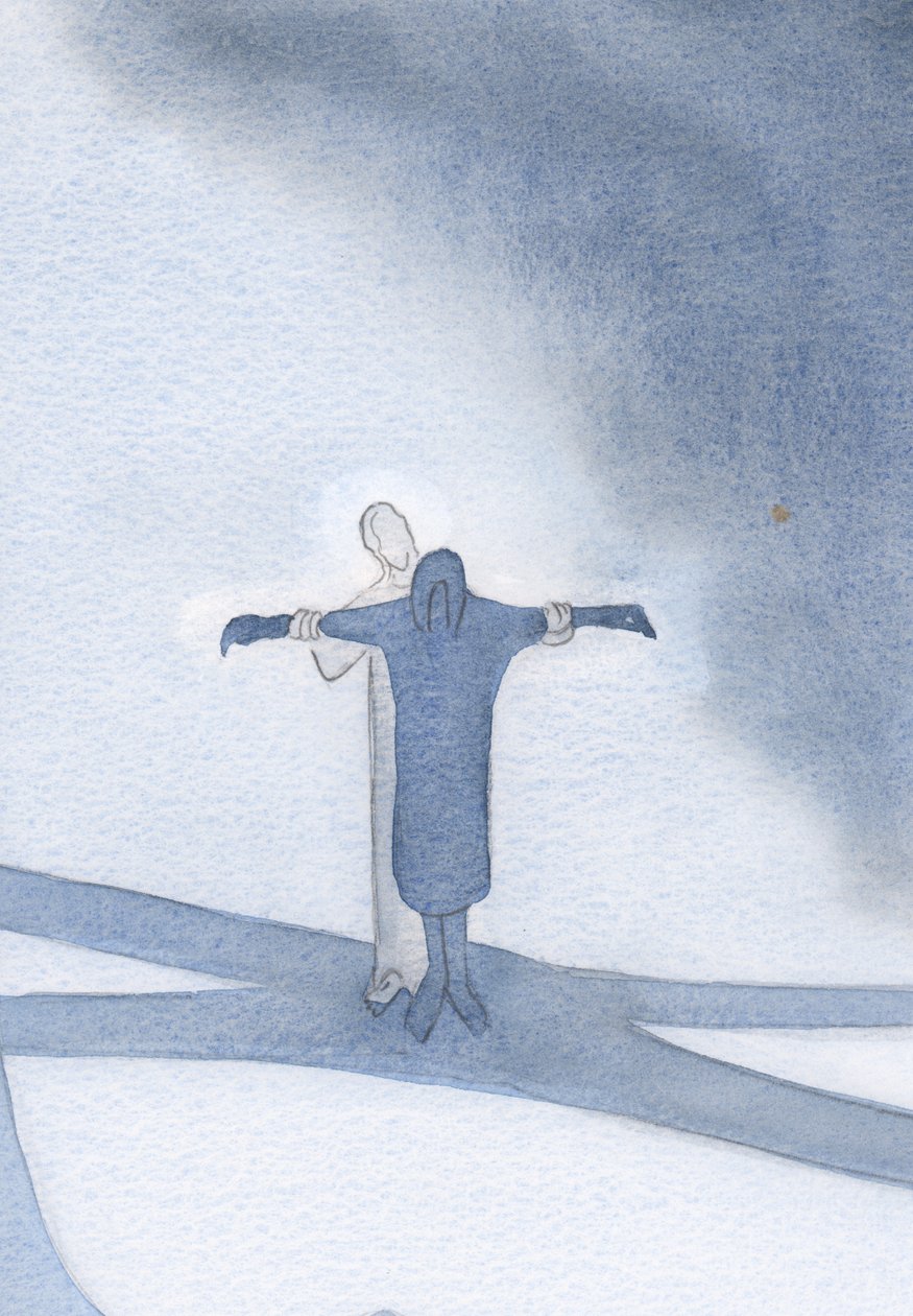 Jos yhdistämme kärsimyksemme Kristuksen kanssa, hän tukee meitä ja sallii meidän osallistua hänen pelastustyössään, 2000 (paperilla) tekijältä Elizabeth Wang