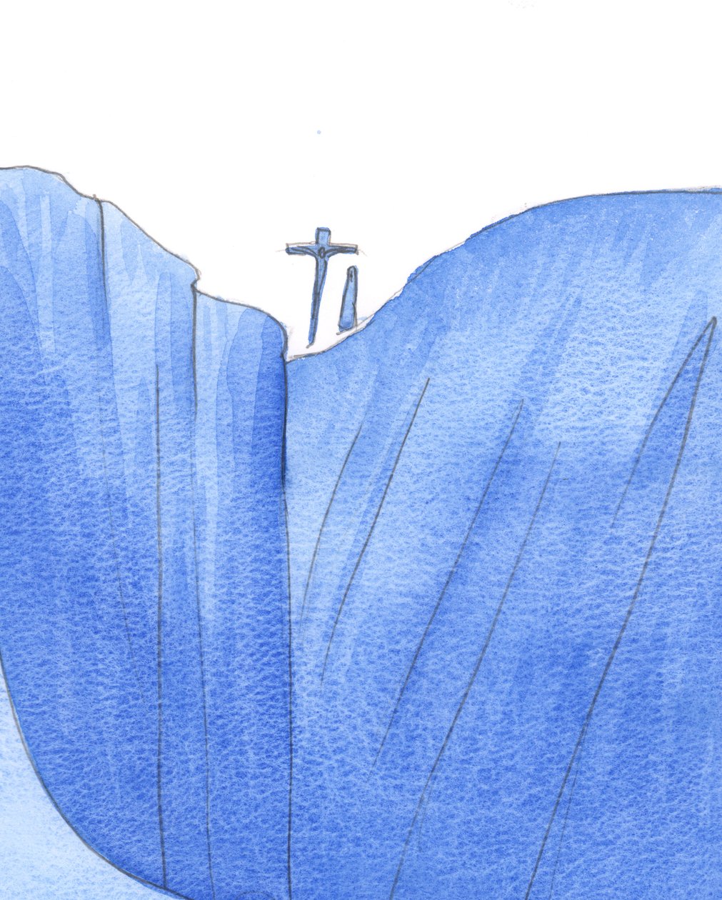 Oli kuin Kristus ja Neitsyt Maria olisivat yhdessä maailman reunalla, kun Hän kuoli pelastaakseen syntiset kuilusta, 2002 (paperilla) tekijältä Elizabeth Wang
