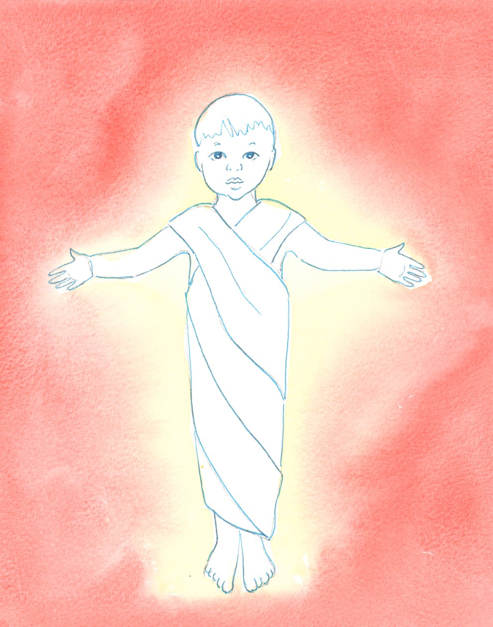 Jeesus Kristus on tosi Jumala, joka otti ihmisluonnon haltuunsa, ja hänellä on nöyryys ja hyvyys tulla keskuuteeni lapsena, 2003 (paperilla) tekijältä Elizabeth Wang