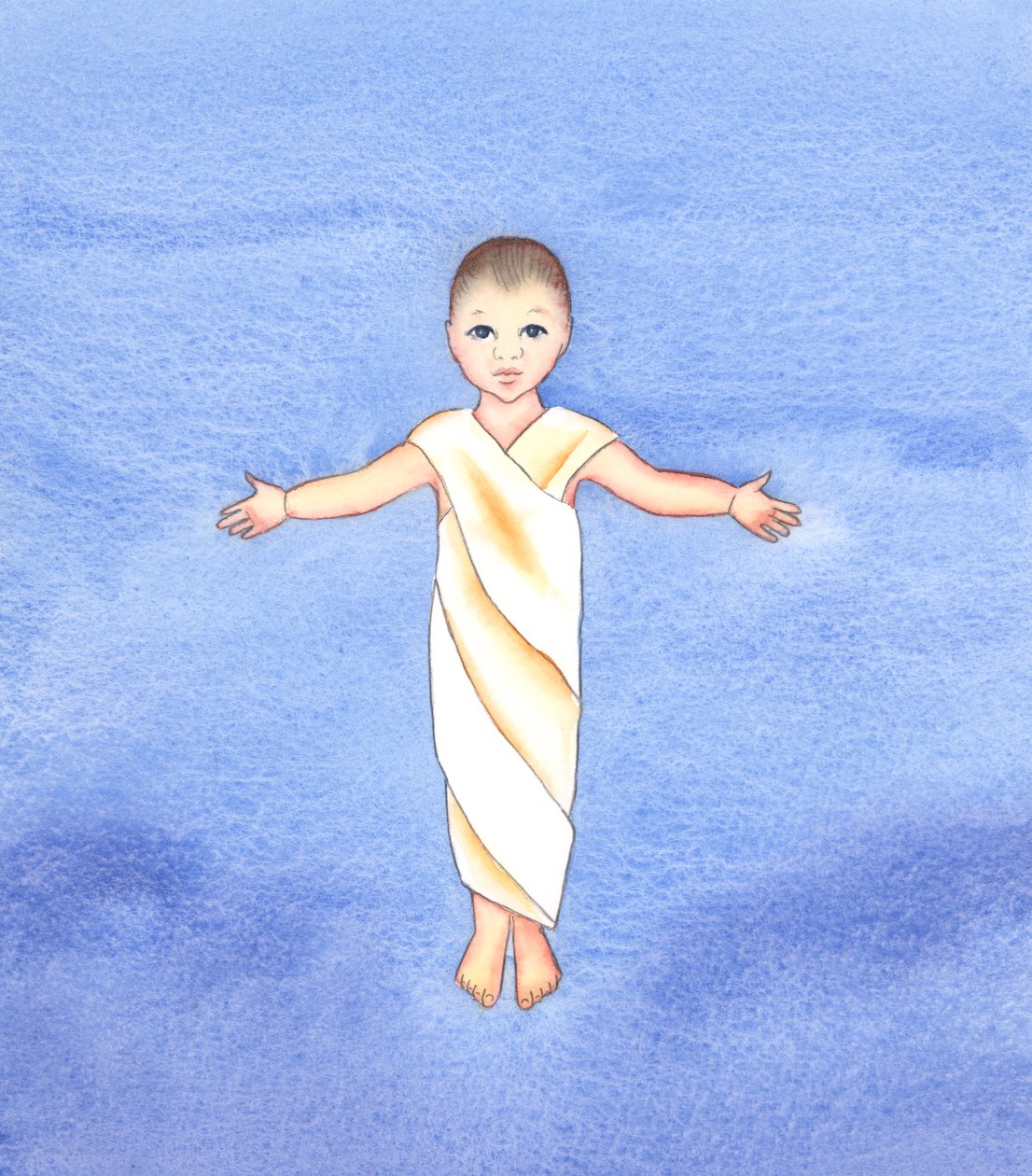 Jeesus Kristus on tosi Jumala, joka otti ihmisluonnon haltuunsa, ja hänellä on nöyryys ja hyvyys tulla keskuuteeni lapsena, 2003 (paperilla) tekijältä Elizabeth Wang