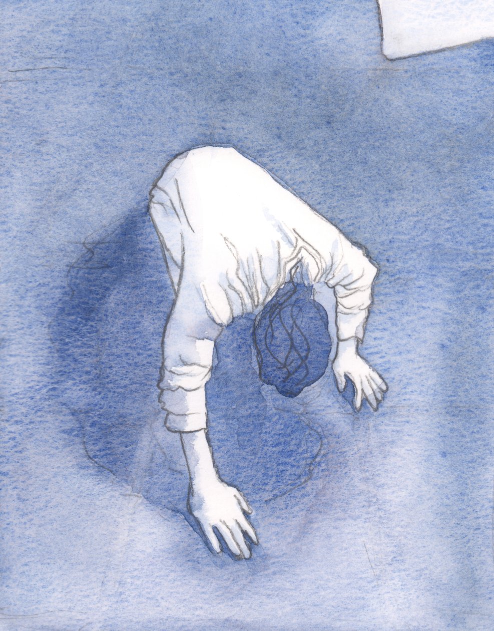 Jeesus rukoili tuskissaan taivaallista Isäänsä Getsemanen puutarhassa, 2000 (paperilla) tekijältä Elizabeth Wang