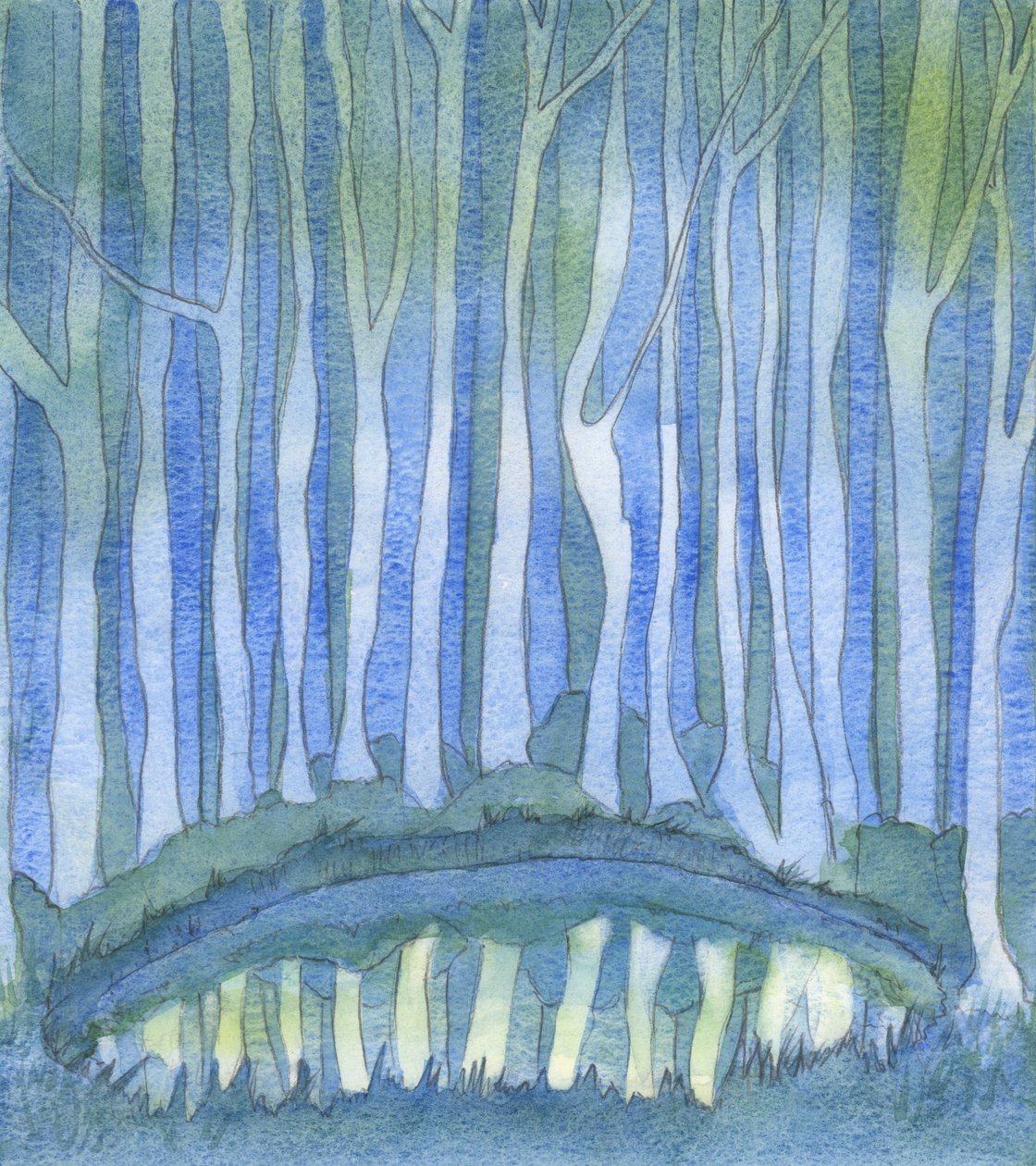 Aivan kuten metsässä oleva ihminen ei näe syvän metsälammen syvyyksiä, ei kukaan voi "käsittää" Jumalaa, 2003 (paperilla) tekijältä Elizabeth Wang