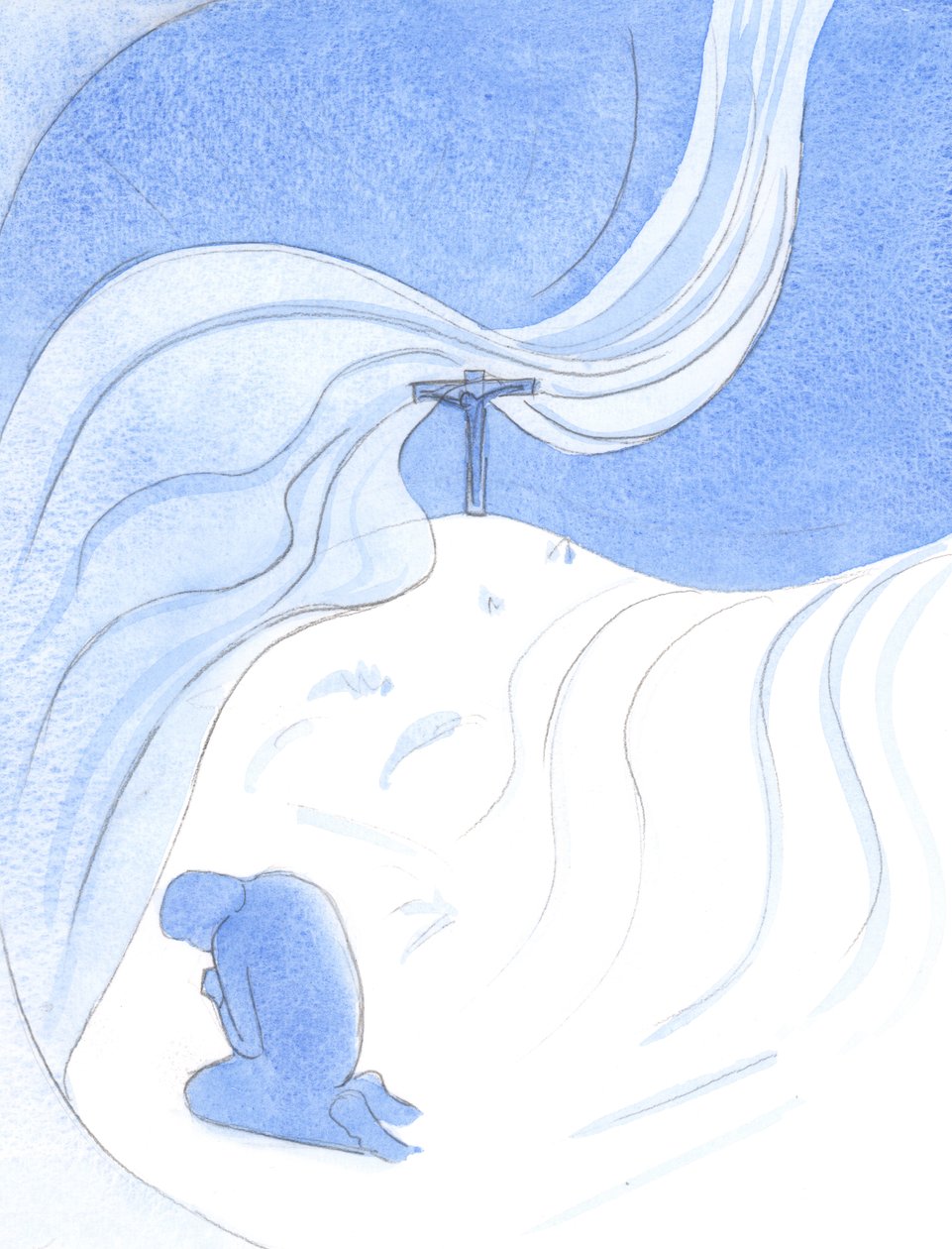 Mikään paha voima ei voi tehdä tyhjäksi sitä, mitä Kristus tekee uhraamalla pyhän uhrinsa. Ristiin takertuvalla on toivoa, 2001 (paperilla) tekijältä Elizabeth Wang