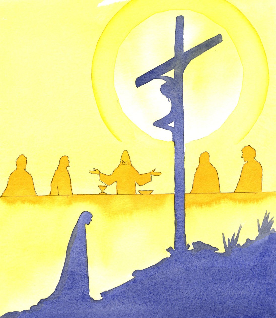 Kuolemaansa edeltävänä iltana Jeesus asetti pyhän eukaristian viimeisellä ehtoollisella vuonna 2001 (paperilla) tekijältä Elizabeth Wang