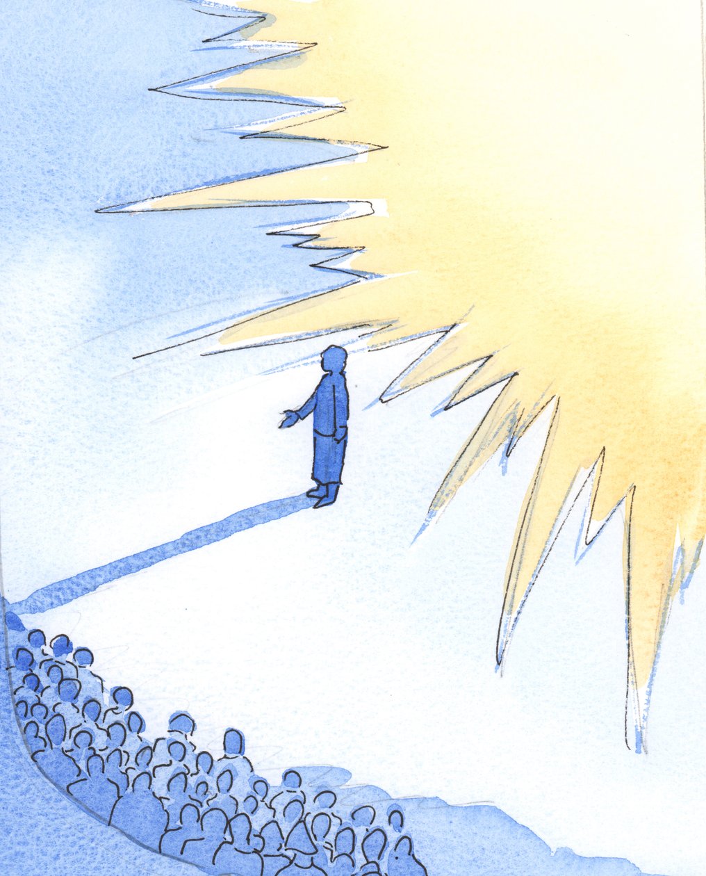 Hän, joka seisoo hyvin lähellä Kristusta, on Hänen kirkkautensa "halo", vaikka hän yksinään on pieni, heikko ja merkityksetön, 2002 (paperilla) tekijältä Elizabeth Wang