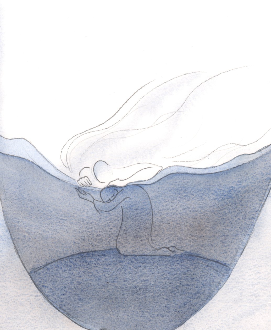 Pienimmät rukouksemme ovat tervetulleita, kuullaan ja palkitsevat Jumala, joka on kuin isä, joka silitti rakastettua lastaan, 2001 (paperilla) tekijältä Elizabeth Wang