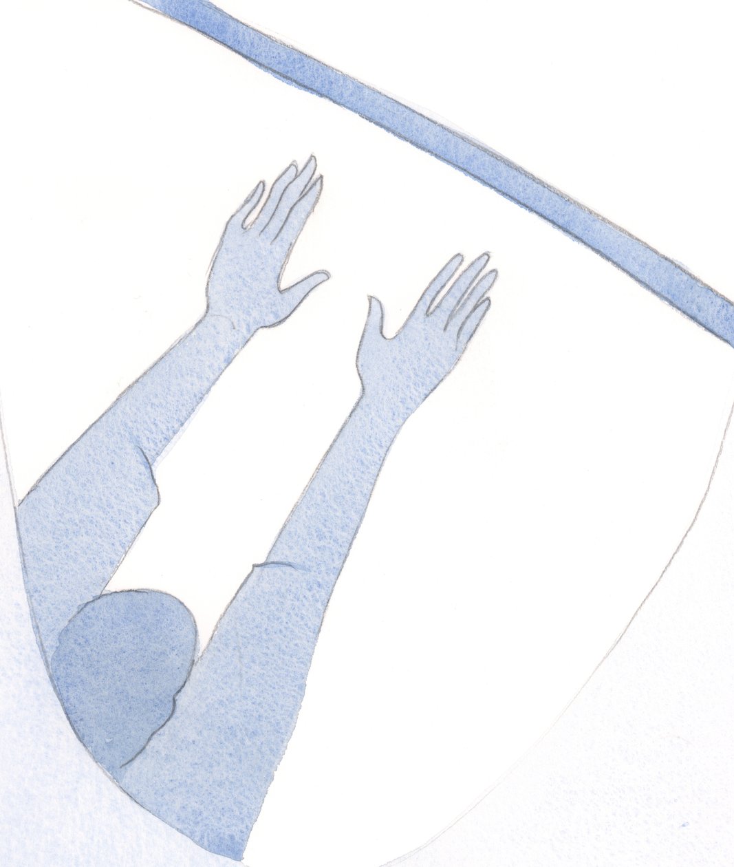 "Uskon mukaan eläminen" muistuttaa voimistelijan koulutusta; ilman harjoittelua emme ole rauhallisia, varmoja, huolimattomia ja toiveikkaita., 2001 (w/c paperilla) tekijältä Elizabeth Wang