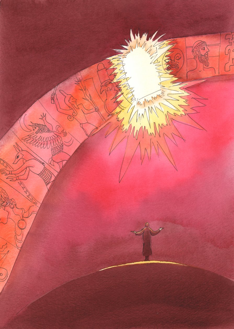 Ihmisillä on monia käsityksiä Jumalasta, mutta vain Jeesus - kuin ikkuna taivaaseen - antaa meille suoran pääsyn Isän Jumalaan, 2004 (w/c paperilla) tekijältä Elizabeth Wang