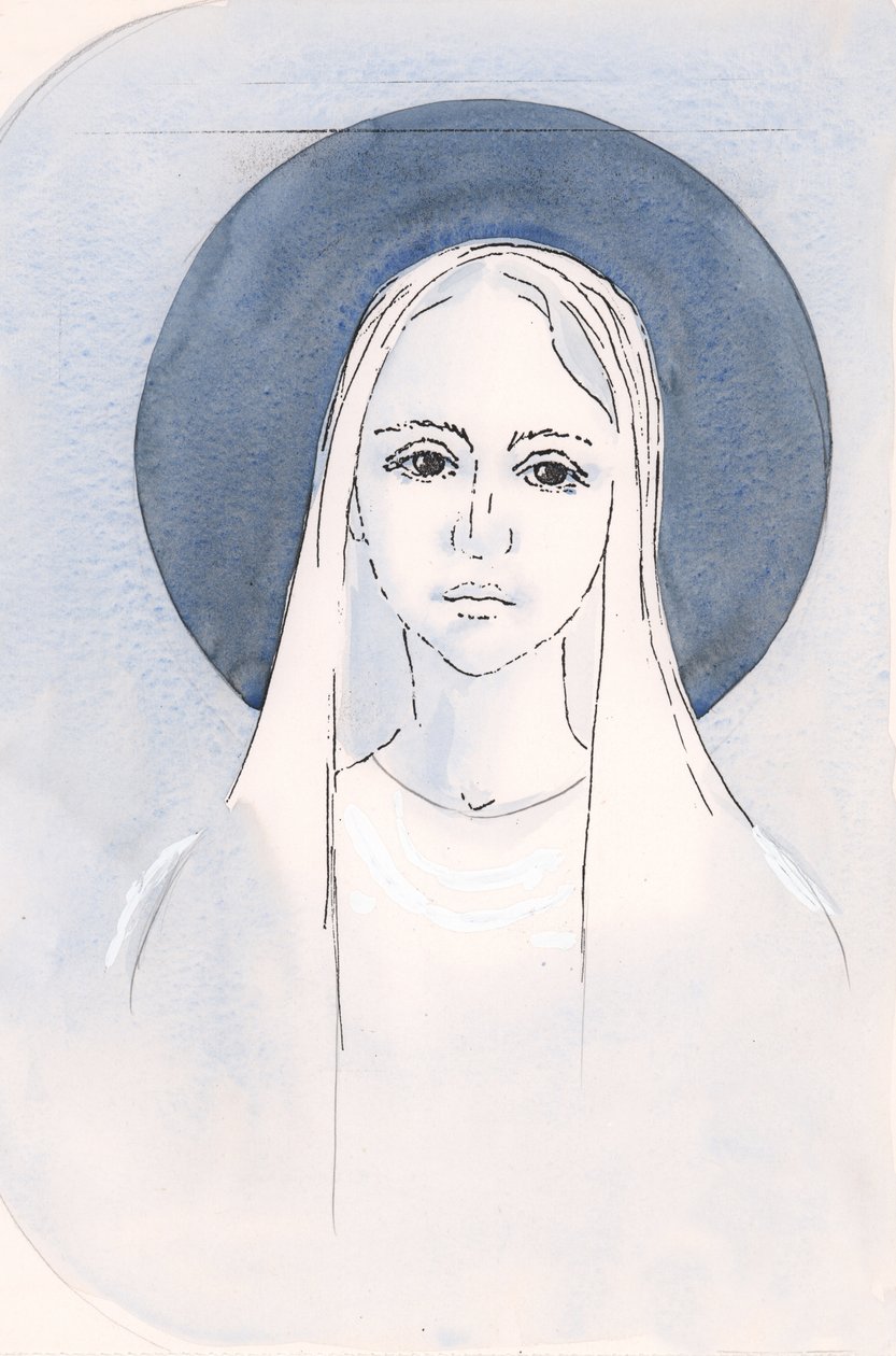 Siunattu Neitsyt Maria, Our Lady, 2000 (w/c paperilla) tekijältä Elizabeth Wang