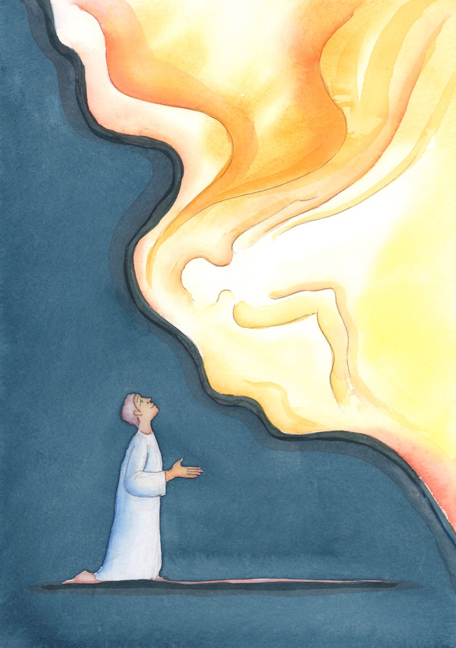 Taivaallinen Isä tervehtii ilolla nöyrää heikkouden tunnustusta yhdeltä Hänen luottavalta "lapsestaan", 2004 (paperilla) tekijältä Elizabeth Wang