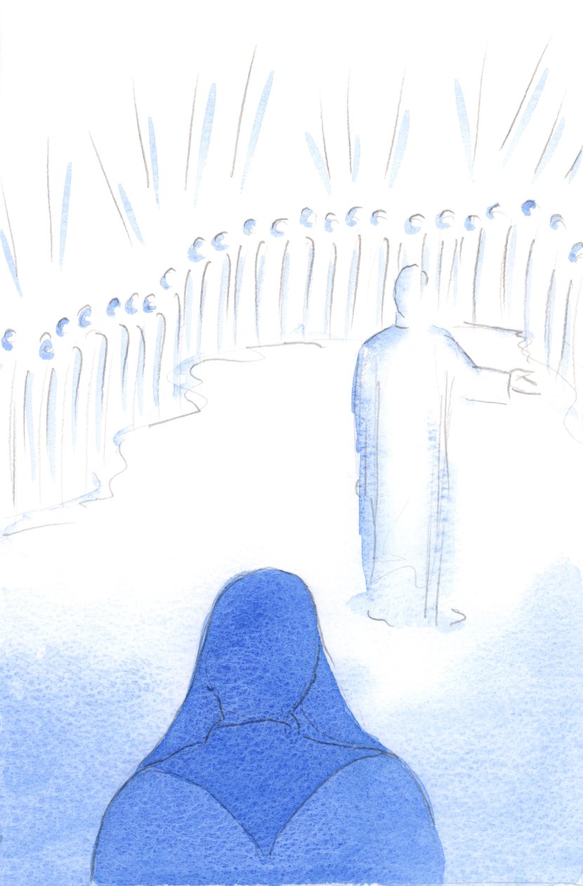 Taivaan pyhät iloitsevat rakkaudestamme Kristusta kohtaan ja hyvistä teoistamme, koska kaikki ilo taivaassa jaetaan, 2002 (paperilla) tekijältä Elizabeth Wang
