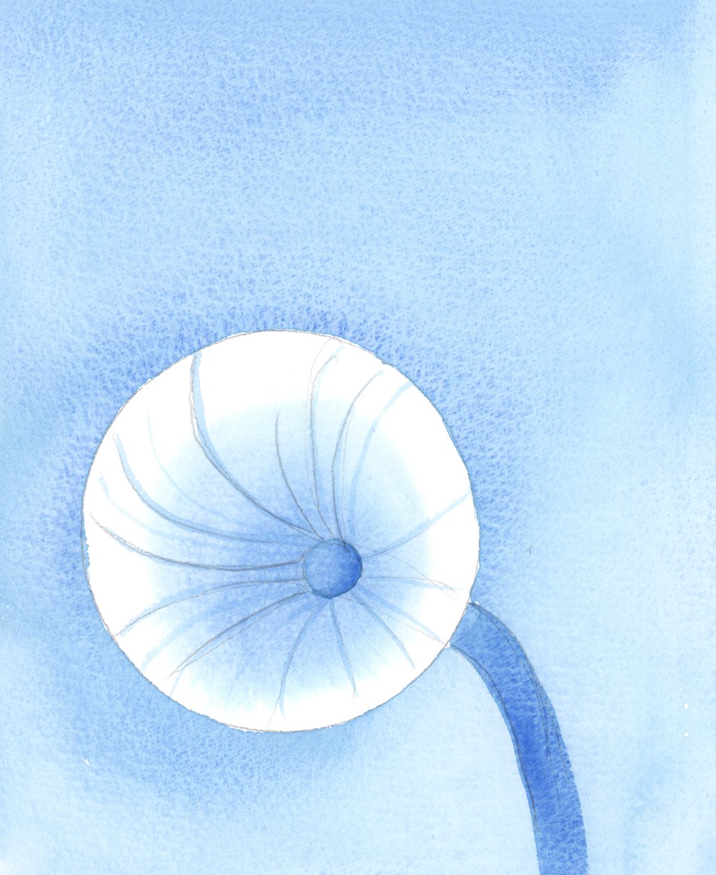 Ruoka, jonka Jumala antaa meille saataville, tulisi nähdä polttoaineena matkallamme maan päällä, 2005 (akvarelli paperille). tekijältä Elizabeth Wang