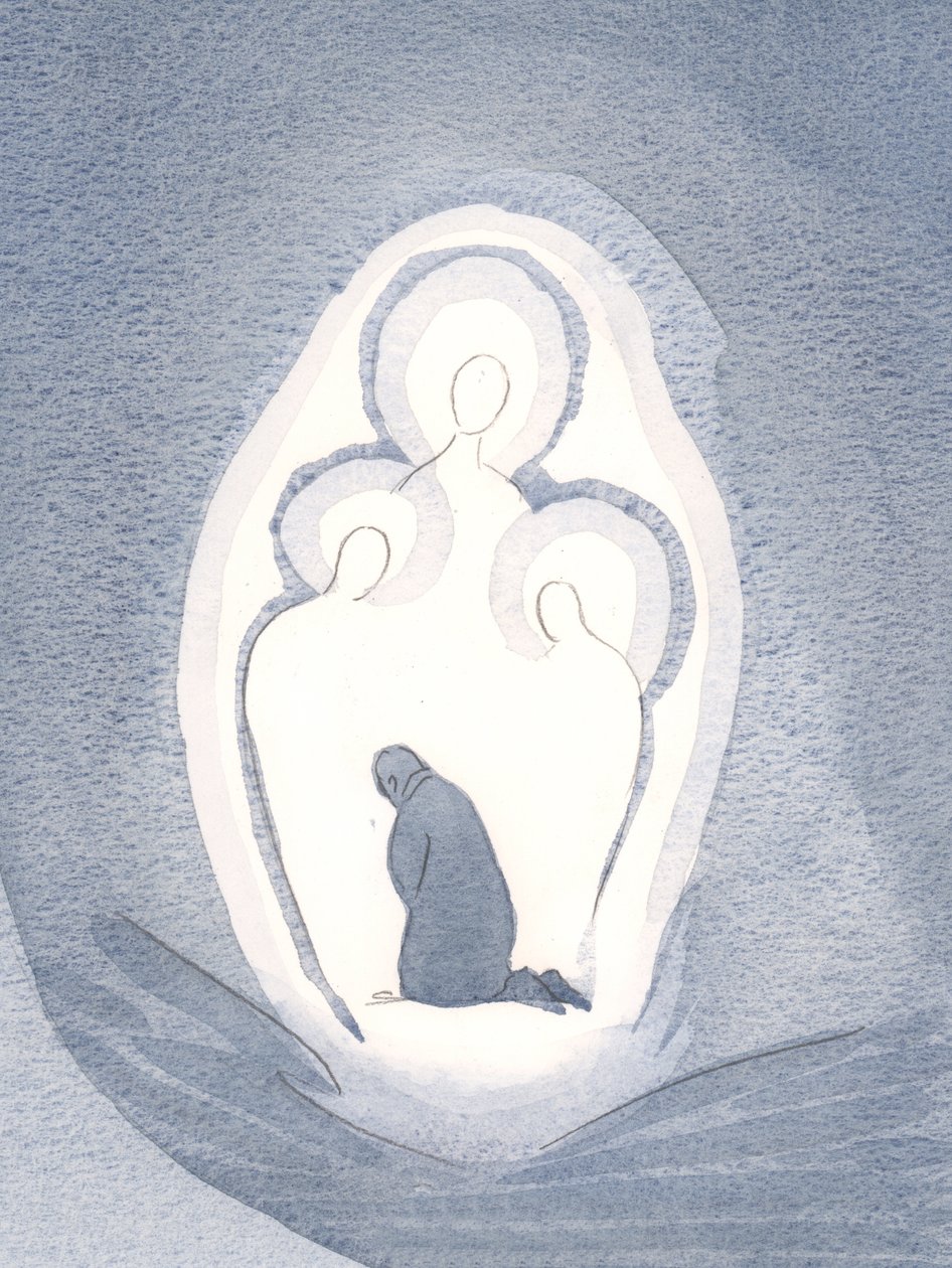 Rakastamme ja ihailemme kolmea jumalallista persoonaa sielussamme, kun elämme armon tilassa, 2000 (paperilla) tekijältä Elizabeth Wang