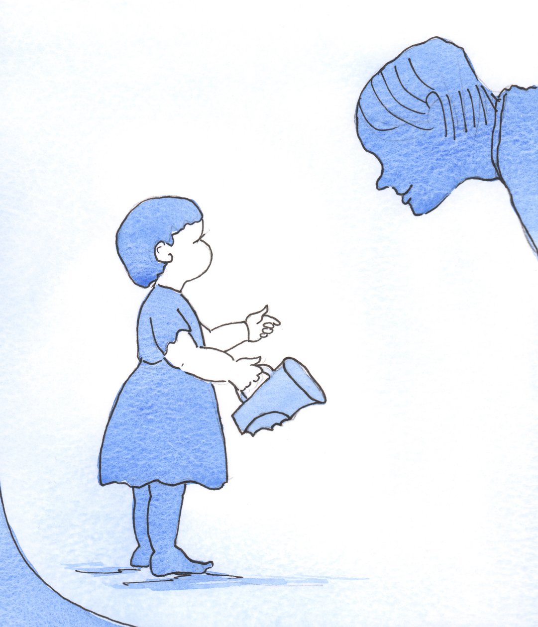 Meidän on seisottava Jumalan katseen edessä kuin taaperot, jotka ovat murtuneita, mutta myös rohkeita ja luottavaisia, 2003 (paperilla) tekijältä Elizabeth Wang