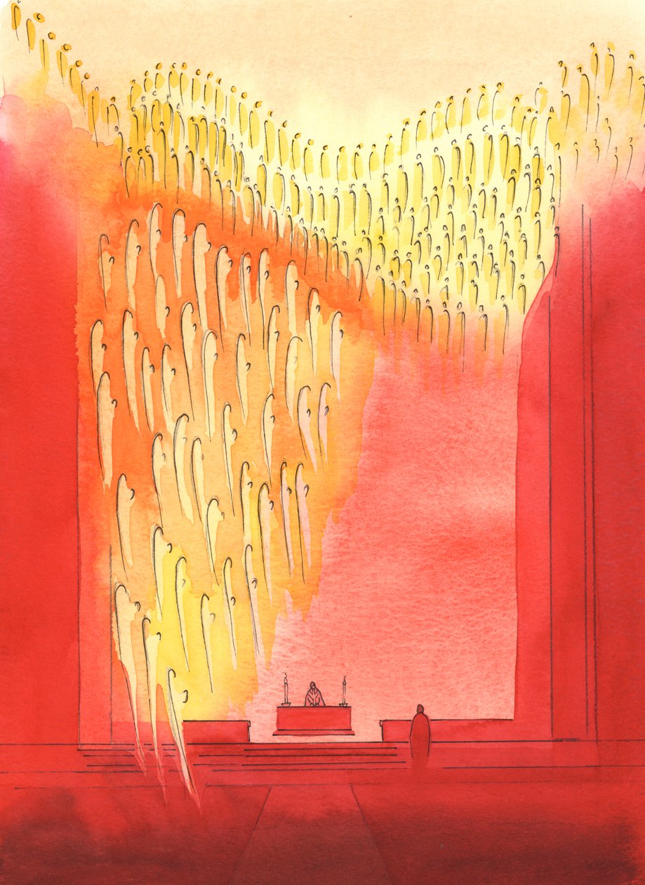 Olisimme yllättyneitä, jos näkisimme kuinka kiitollisia pyhät ja enkelit ovat, kun tervehdimme ja kunnioitamme heitä kirkossa, 2003 (paperilla) tekijältä Elizabeth Wang
