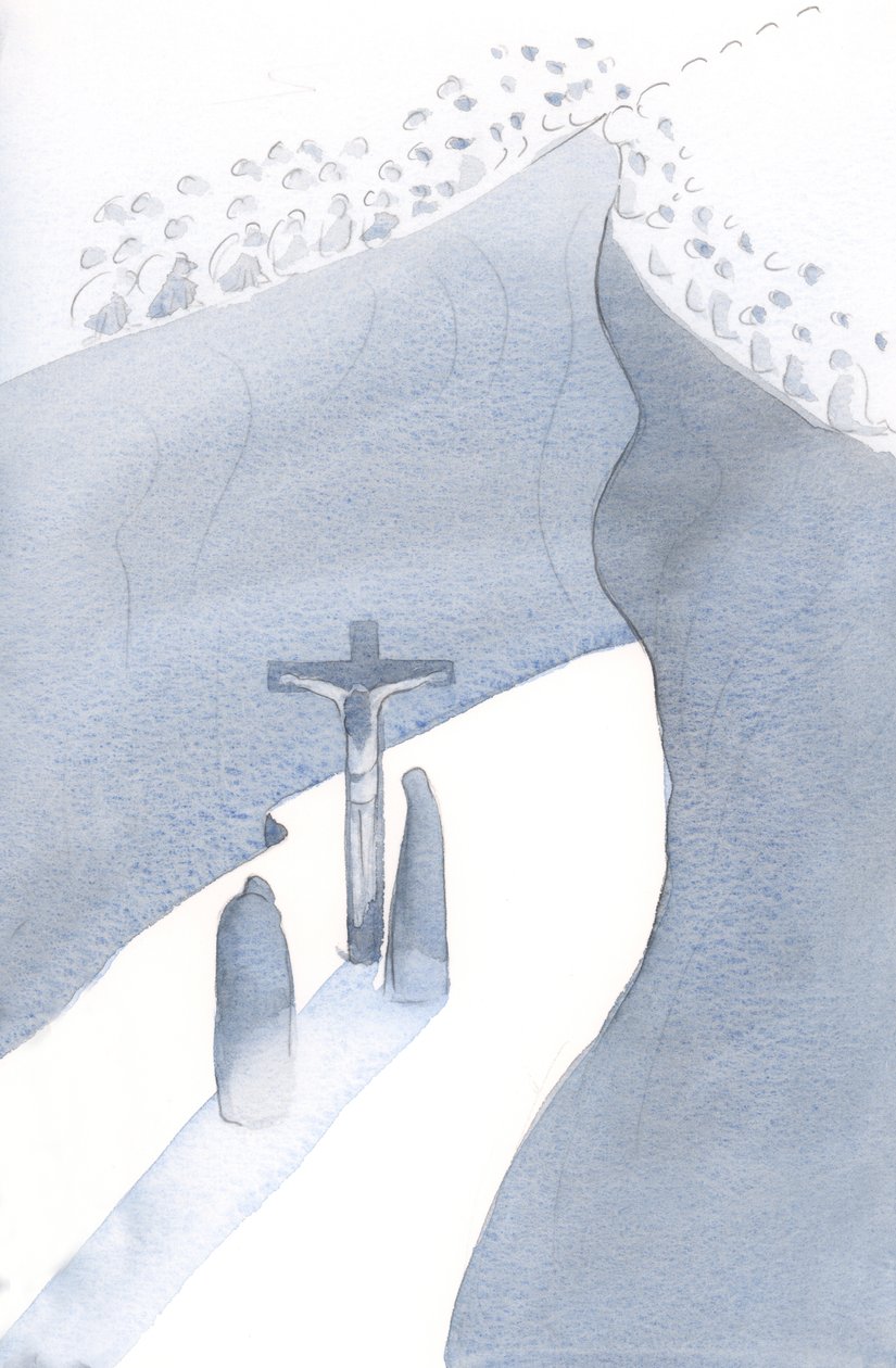 Mikä kuilu onkaan edessämme messussa, kun meidät on tehty osaksi yhtä synnin uhria, yhdistettynä siihen menneeseen aikakauteen, jolloin Kristus ristillä pelastaa meidät., 2001 (paperilla) tekijältä Elizabeth Wang