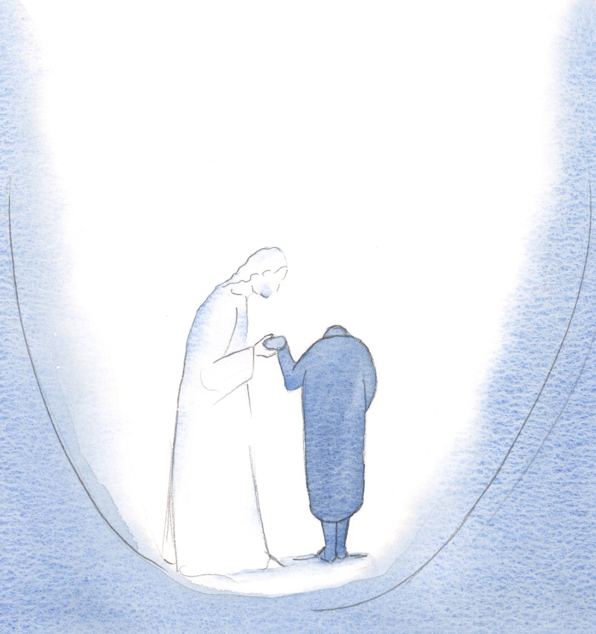Kun kumarruin Hänelle ehtoollisessa, Hän nosti minut ylös, 2000 (paperilla) tekijältä Elizabeth Wang