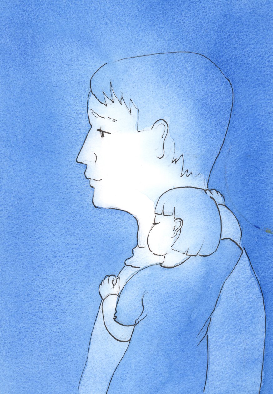 Kun joku lepää kuin lapsi, Isän syleilyssä rukouksessa, hän ei voi "näkeä" paljoa juuri tuon liiton läheisyyden vuoksi, 2002 (paperilla) tekijältä Elizabeth Wang