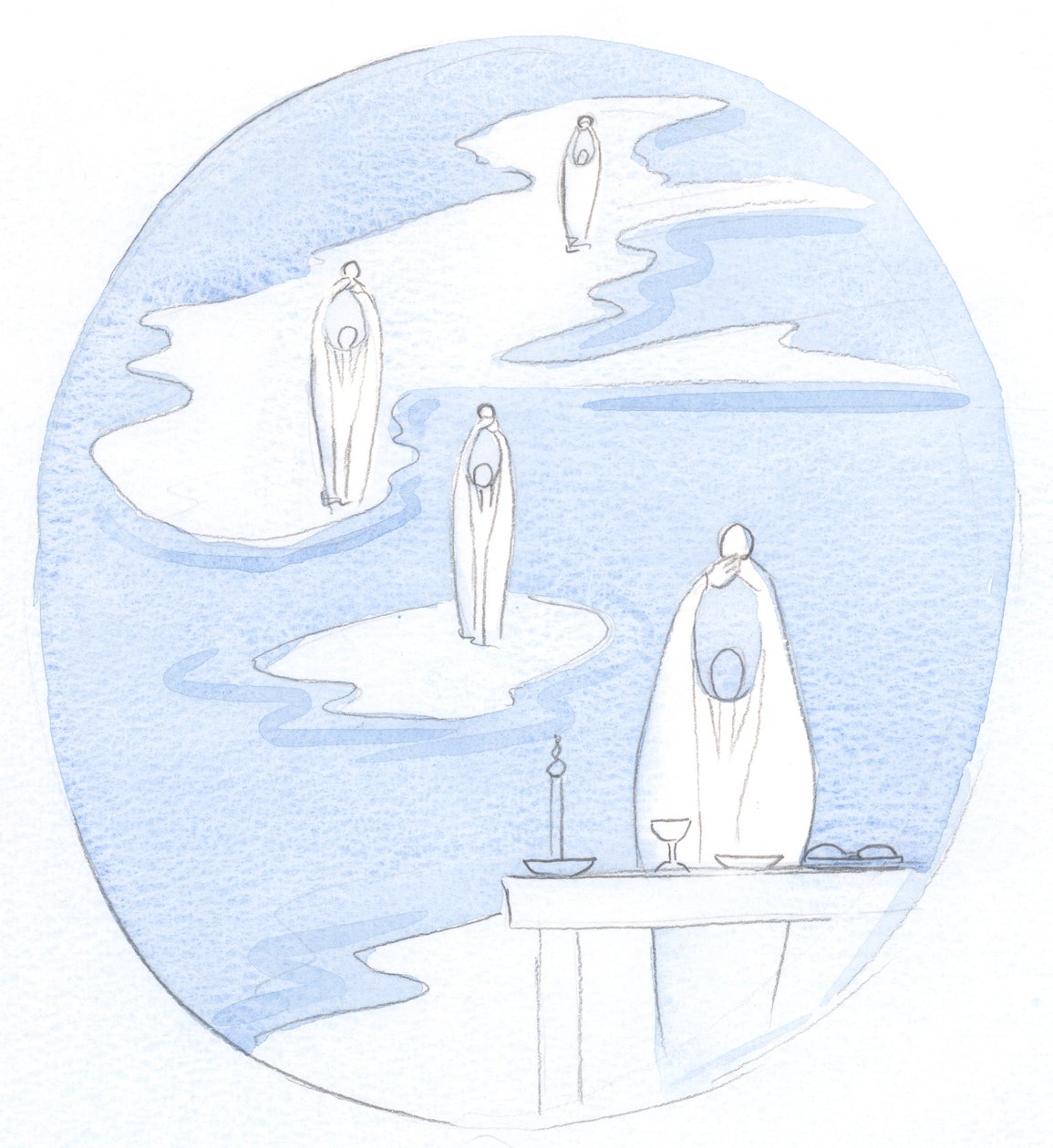 Missä tahansa katolinen pappi tarjoaa messun pyhän uhrin, siellä on Jeesus Kristus, läsnä kansansa kanssa, 2000 (paperilla) tekijältä Elizabeth Wang