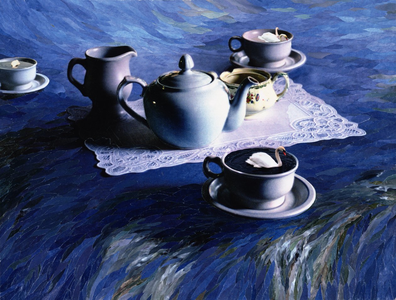 Tea Time with Gordy, 1998 (paperimosaiikkikollaasi) tekijältä Ellen Golla