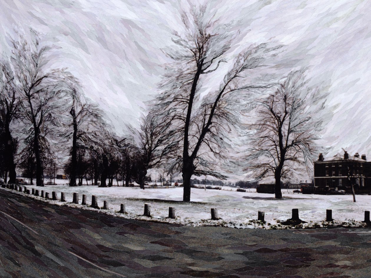 Westgrove, Looking Towards Blackheath, 1999 (paperimosaiikkikollaasi) tekijältä Ellen Golla